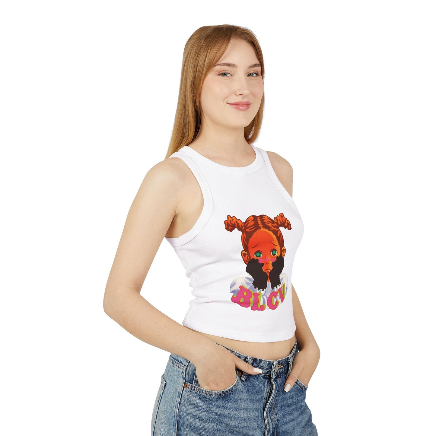 Sad BLCV Woman Tank Top (White)