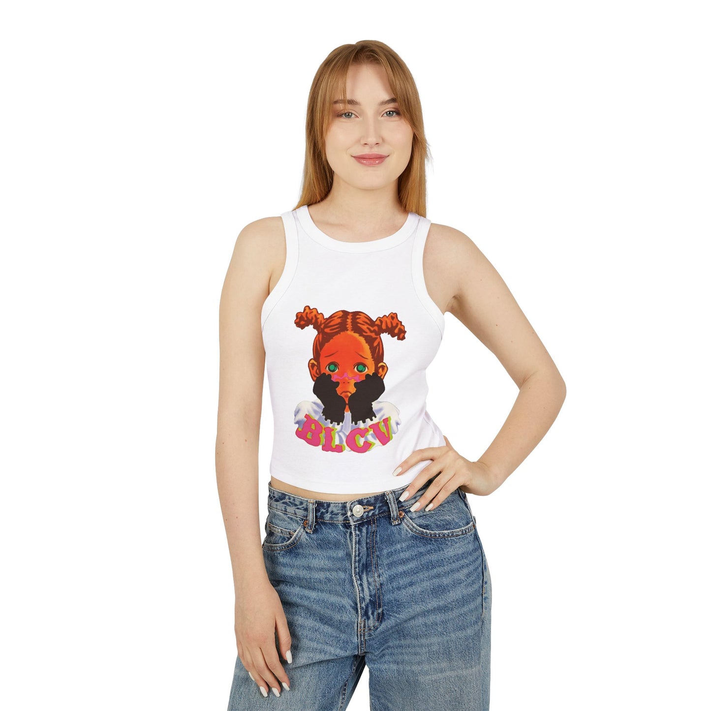 Sad BLCV Woman Tank Top (White)