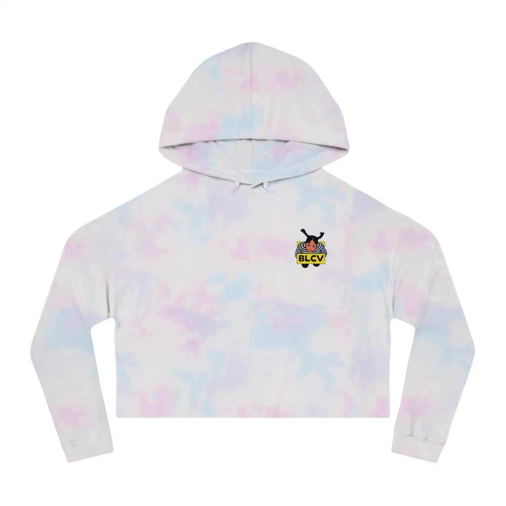 Use Your Illusion Woman Cropped Hoodie (Tie-Dye Cotton Candy)