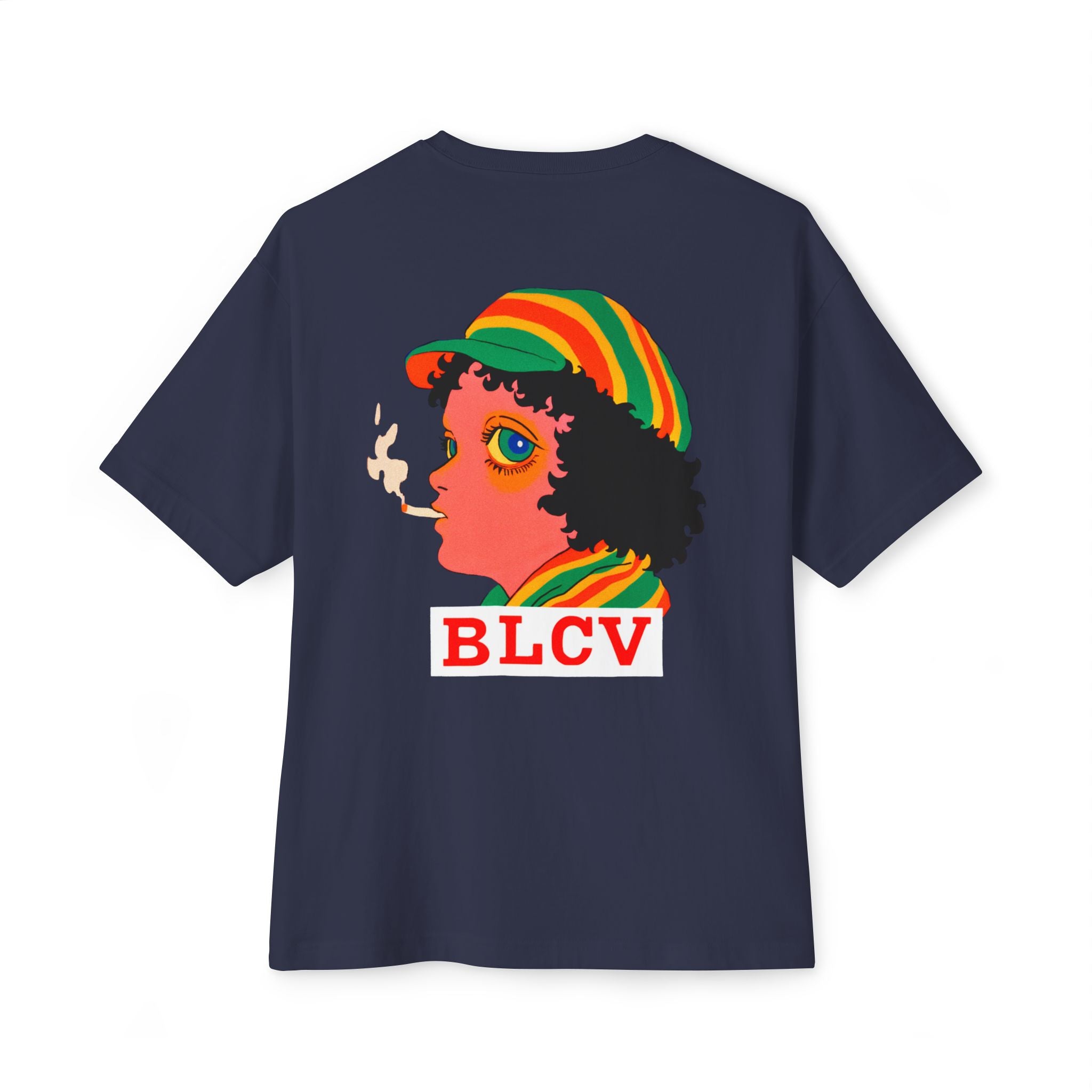 Rasta Courage Oversized Tee (Navy)