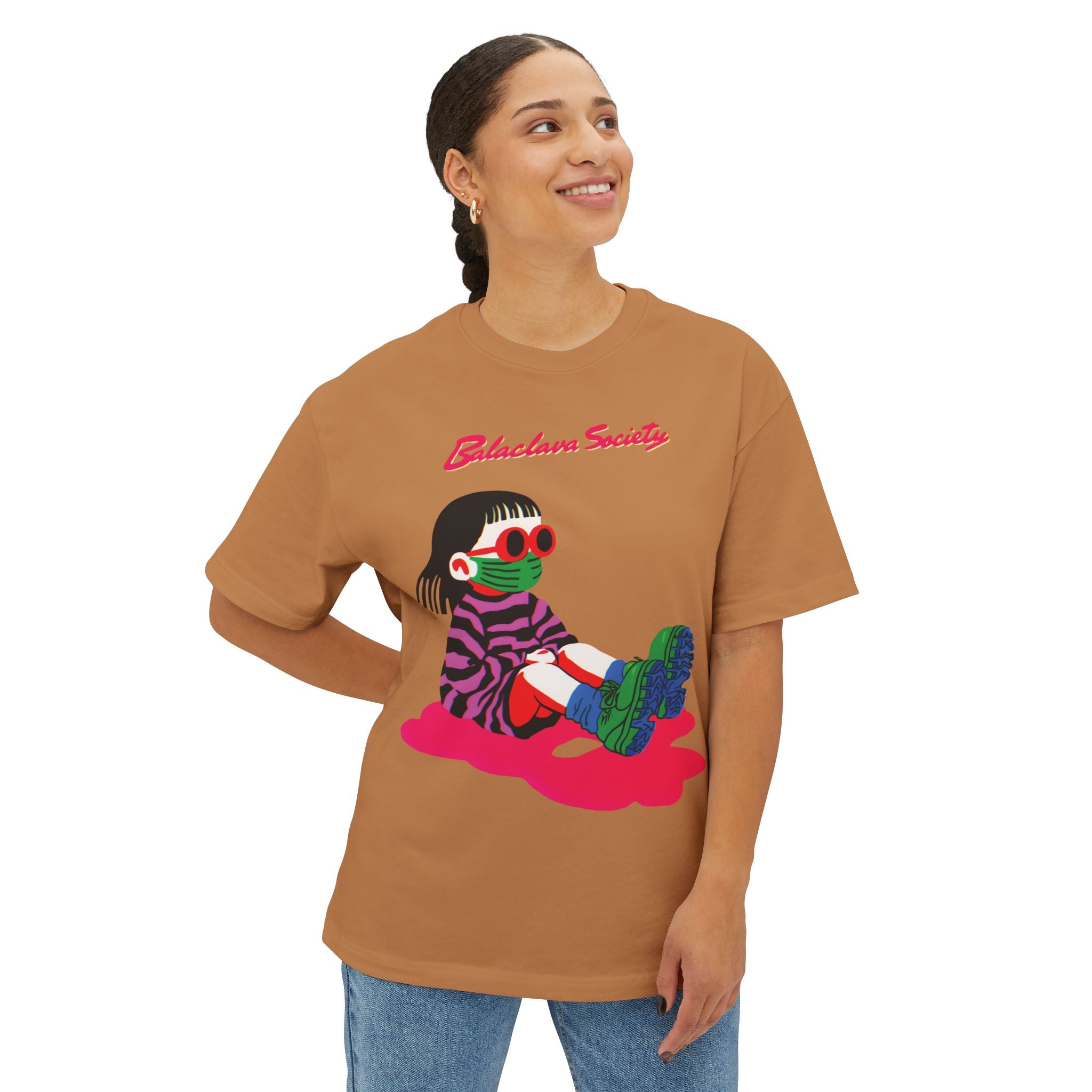 Stay Cool Oversized Tee (Brown)