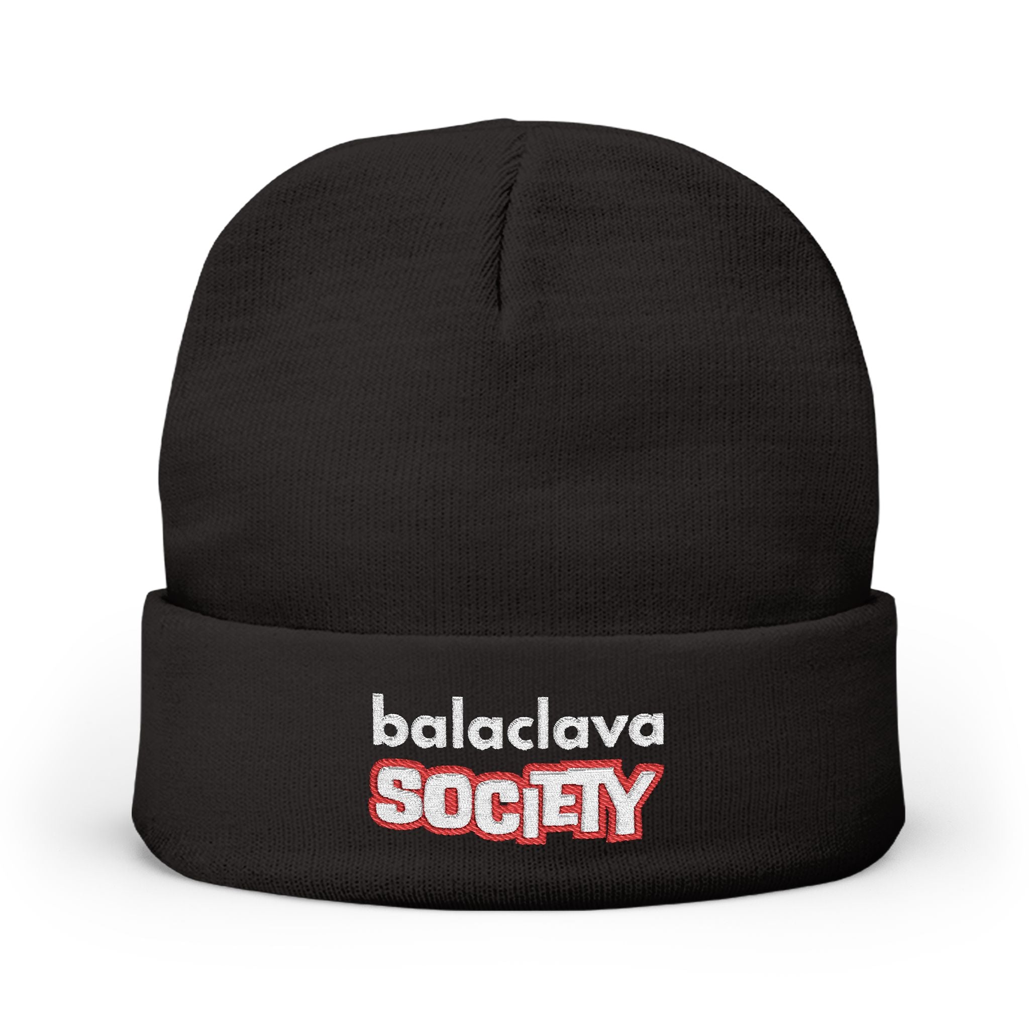 Balaclava Society Knit Beanie (Embroidered)